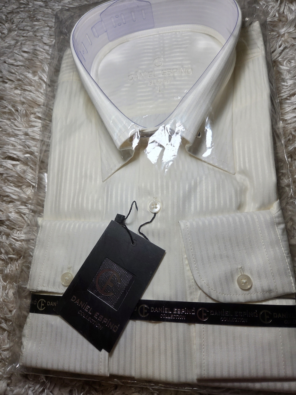 Men's Cream  Slim Fit Formal Dress Shirt